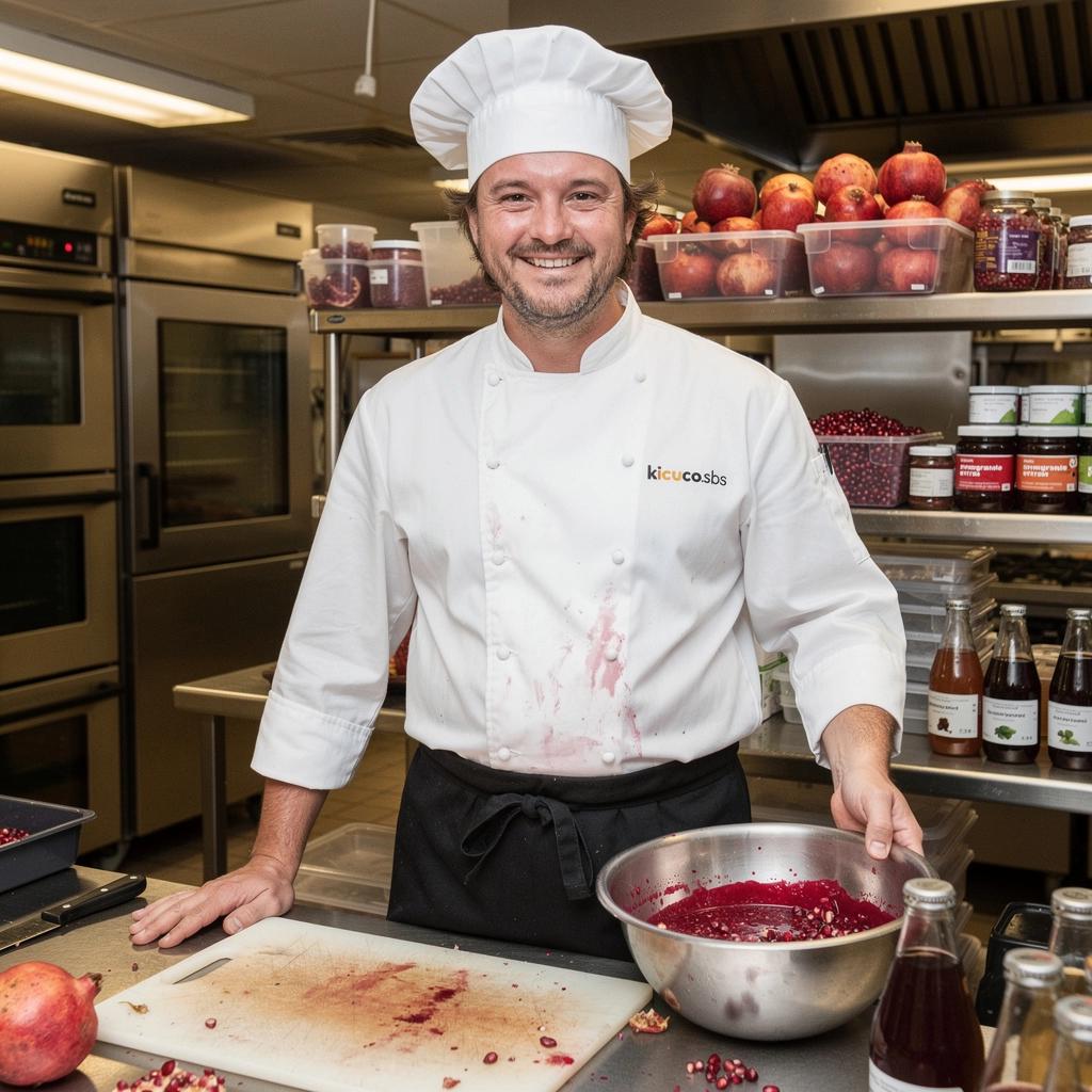 Gránátalma és zöld tea keveréke egy frissítő csészében, körülvéve zöld levelekkel.